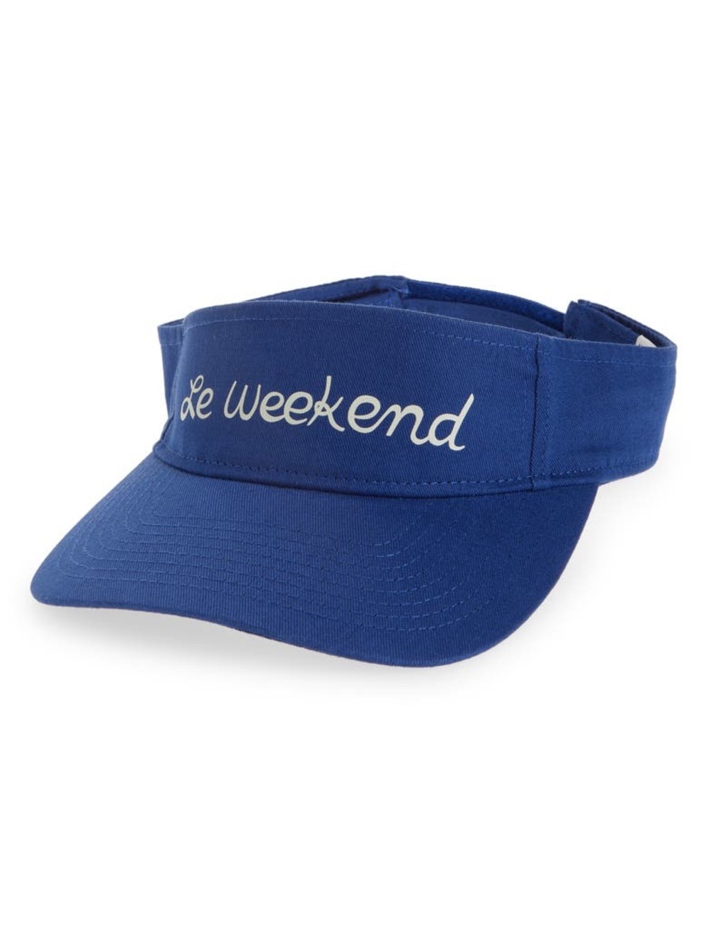 Clare V. Le Weekend Visor 100% Cotton Navy Blue  - New